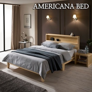 아메리카나베드 마렌 소나무 원목 평상형 퀸 침대 프레임